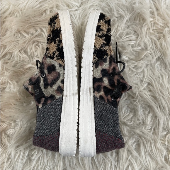 HEY DUDE Wendy Patchwork Java Animal Print Lightweight Slip On Comfy Size 5 NEW - Picture 8 of 14